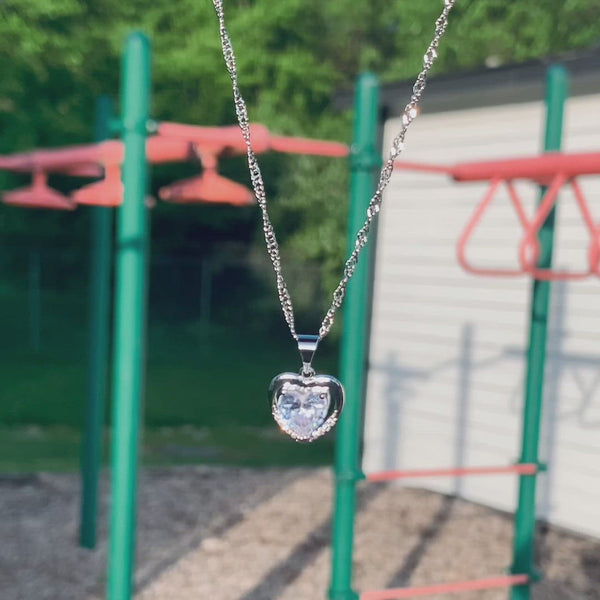 Diamond Heart Necklace (Voice Box Included)