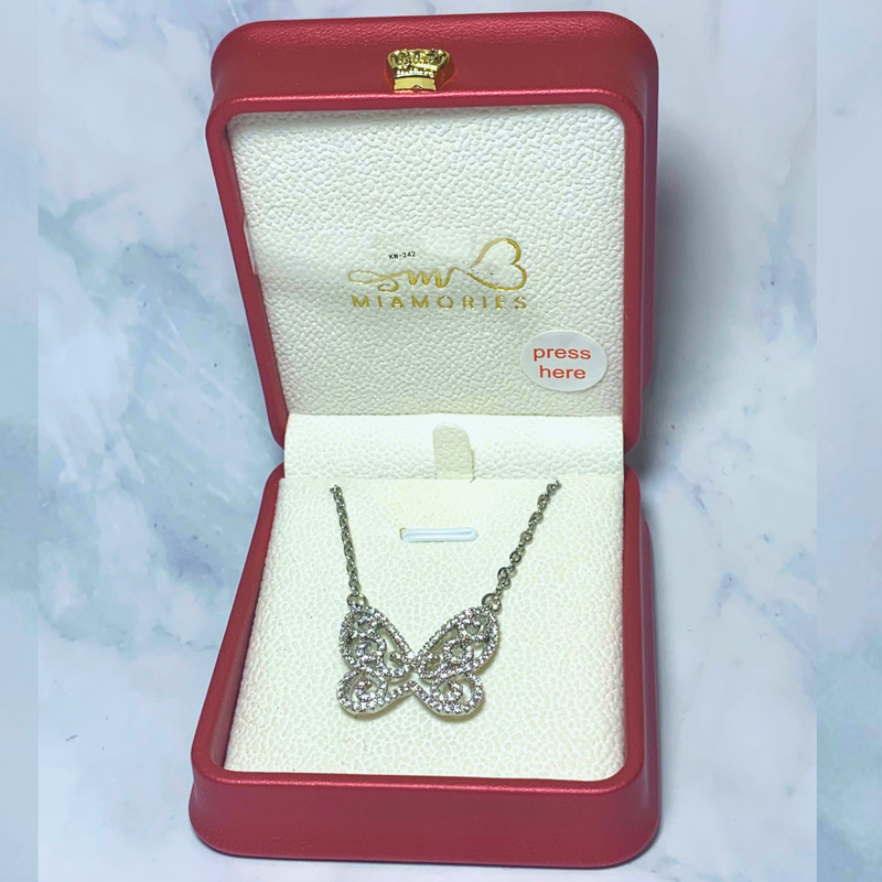 Butterfly Pendant Necklace (Voice Box Included)