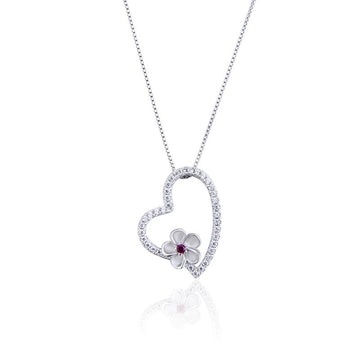 Collar Corazón Florecido